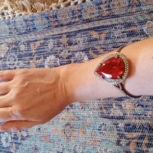 A La Garconne bracelet red teardrop bling bracelet